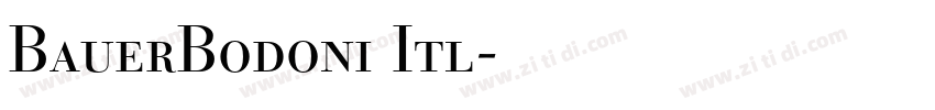 BauerBodoni Itl字体转换